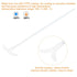 MECCANIXITY PTFE Electric Stirring Rod 400x100mm Overhead Stirrer Mixer Shaft with Foldable Paddle for Lab