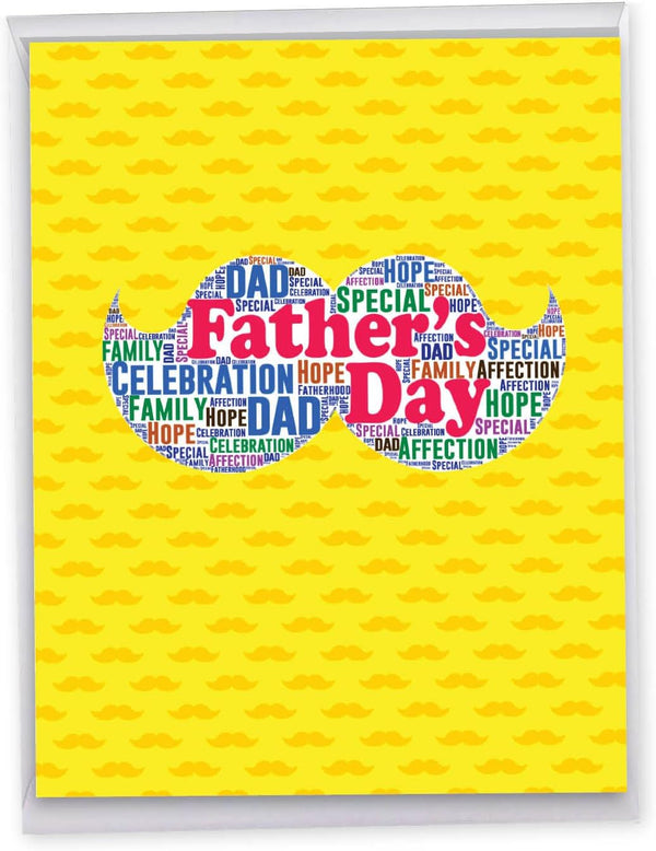 The Best Card Company - Jumbo Big Father's Day Card for Dad, Pa, Pop, Daddy, Stepfathers with Envelope (8.5 x 11 Inch)