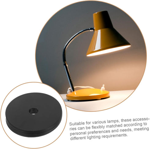 10pcs BESPORTBLE Lamp Covers Circles for Table Floor Lamps Sturdy Iron Shade Holder for Rewiring and Repair Disc