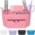 Pink Desk Organizer for Office Supplies, Desktop Organization for Room, College Dorm, Home School (Pink)