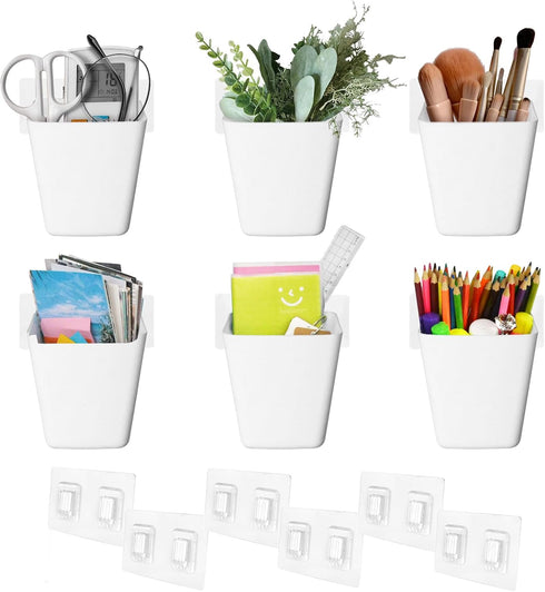 Wall Caddy Pen Holders, 6 Pack Large Pencil Cups Organizer for Marker
