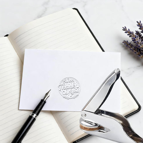 Set Invitation100Pcs ANATTASOUL Letter Book Embosser Personalized Sweet Thanks Pattern Book Stamp, Durable Library