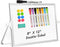 Dry Erase Magnetic White Board - 8" x 12" Double-Sided Desktop Whiteboard with Stand, Portable Small Whiteboard Set