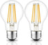 2 Pack 12 Volt Edison Bulb E26, 12V LED Warm White 2700K 60W Equivalent, Low Voltage Vintage A19 Bulbs