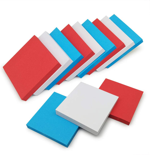 Red Sticky Notes 3×3 Inches, 6 Pads Self-Stick Notes, 100 Sheets/Pad for Study, Work, Daily Life.