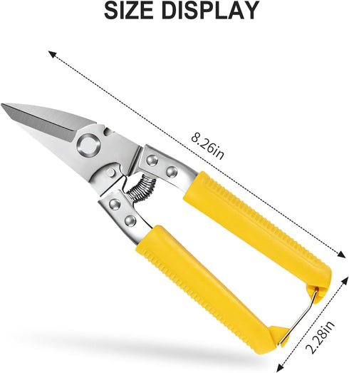Heavy Duty Scissors - Cardboard Scissors with Finely Serrated High Carbon Stainless Steel Blades for Easy Cuts