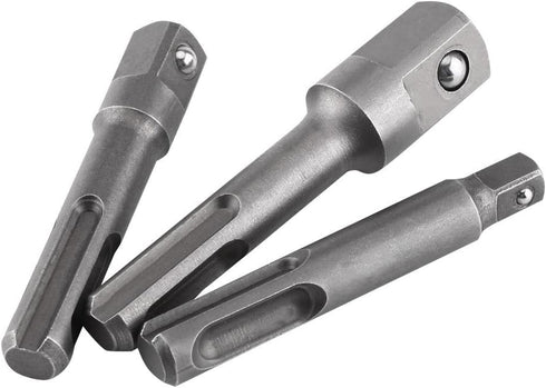 Impact Socket Set Hand Tools, 1/4" Hex Socket Adaptor, 1/4", 3/8", 1/2" Head, Nut Driver Socket Adapter Set