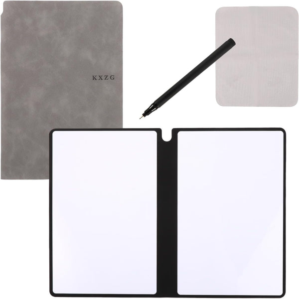 Portable A5 Dry Erase Notebook, 9.4x6.5 Inch Reusable Whiteboard Notebook for Business Home Office