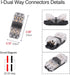 Brightfour Low Voltage Wire Connectors, 12 Pack Quick Solderless Wire Splice Connector, 2 Way Automotive, Fits 20-24 AWG