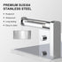 304 Toilet Paper Holder with Marble Shelf, Stainless Steel Tissue Hand Holder Wall Mounted Toilet Paper Roll Hold