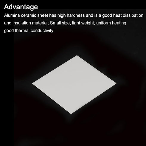 PATIKIL Alumina Ceramic Sheet Square Cooling Pad, Insulating Sheet 5pcs High Hardness for MOS Transistor 50x50x0.5mm