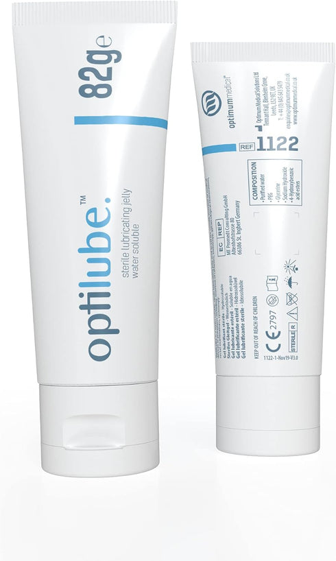 (82g x12) 5g, 42g, 82g, 113g (82g x12) OptiLube Tubes - Sterile Lubricating Jelly for Insertion of Medical Devices