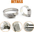 ISPINNER 12pcs 304 Stainless Steel Adjustable Worm Gear Hose Clamps Assortment Kit, 2 Inch, 3 Inch, 4 Inch
