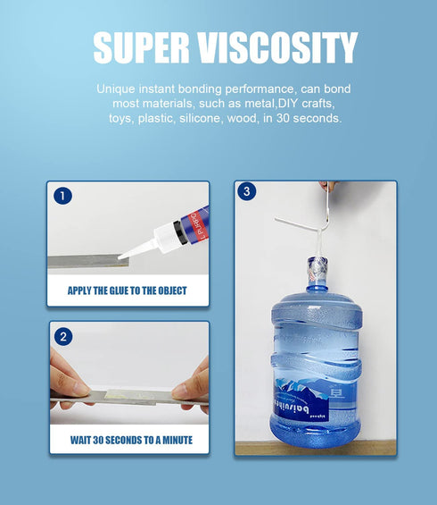 Ultra Strong Clear Super Glue, 3-Gram Tubes, Instant Adhesive for DIY Projects