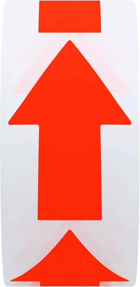Hybsk Arrow Stickers, 500 Bright Eye-Catching Versatile Labels for Office Marking Plans (Fluorescence Red)