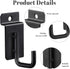 Tandefio 25 Pack J Shaped Slatwall Hooks, Heavy Duty Black J Hook Slatwall Accessories for Display Panel