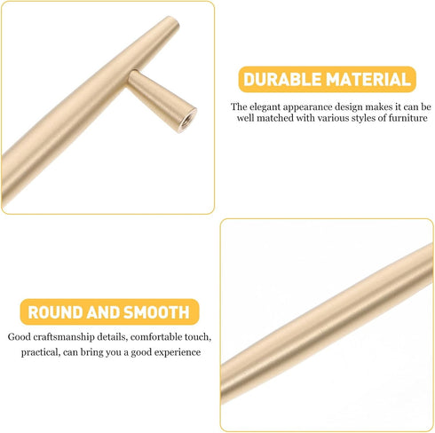 Brass Minimalist Cabinet Pulls Spacing Drawer Handles for Wardrobes Cabinets Bedside Tables Matte Finish Kitchen