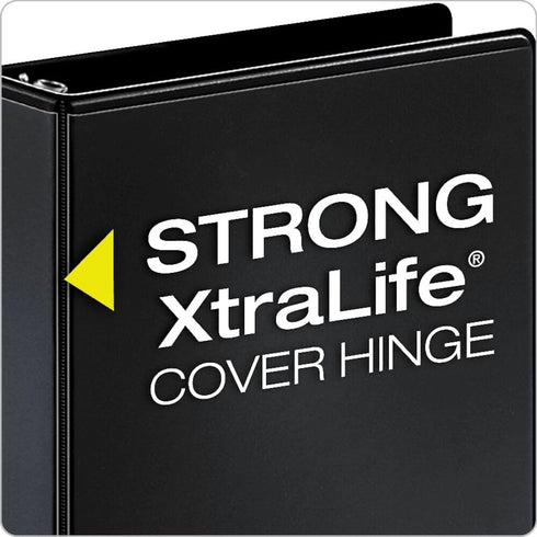 Cardinal Economy 3 Ring Binder, 1 Inch, Presentation View, Black, Holds 225 Sheets, 4 Pack