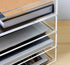 Elsjoy Set of 2 Clear Acrylic Letter Tray, 2-Tier Stackable Paper Organizer for Documents, Books, Office, School