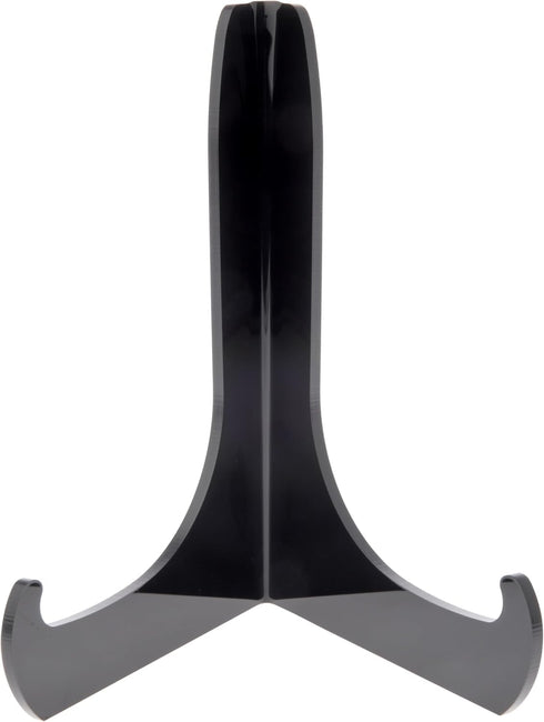 Plymor Black Acrylic Small 60-Degree Angle Easel With Shallow Support Ledges, 4.5" H x 3.25" W x 2.5" D, fits lightweight 4" x 6" Items, like small photo