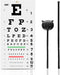 PECULA Snellen Eye Chart Wall Chart, 22 in x 11 in, 20/20 Vision Test, Color Vision Test, Plastic, Washable