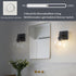 Ruibutrade 1-Light Bathroom Light Fixtures, Matte Black Vanity Light with Hand-Blown Globe Glass Shade, High Clarity