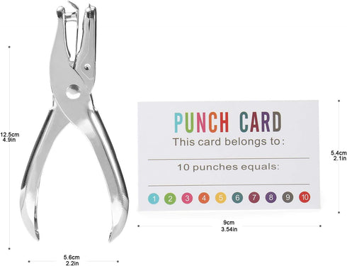 ONEDONE Punch Cards (Pack of 200) Reward Punch Cards for Classroom Behavior Incentive Awards for Kids Students Teachers Home Classroom School Business Loyalty Gift Card - 3.5" x 2"