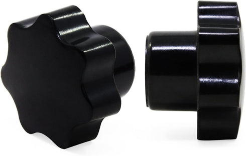 OCR 10Pcs M6 7 Star Knob - Knurled Thread Clamping Knob, Black Plastic Screw-On Star Knob Handle