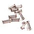 10PCS Knife Handle Bolt Rivets Scale Screw Fastener Nut Flat Hex Head Silver