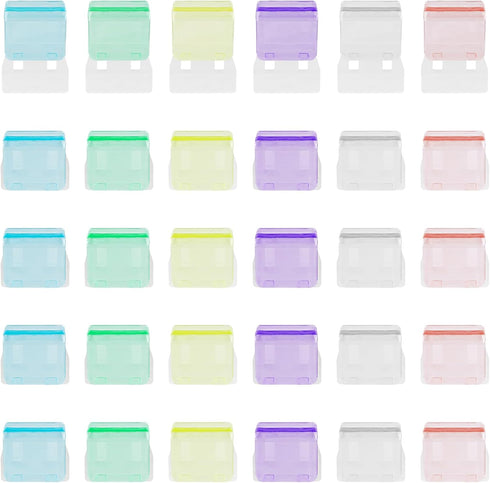 SHIDOW Carl Slide Clip, Colorful Plastics Medium Binder Clips for Office, 30Pcs