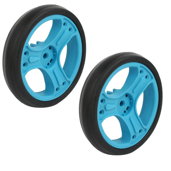 uxcell 2pcs 150mm 6 Inch Dia Plastic Single Wheel Pulley, Rolling Roller Blue 8mmx25mm