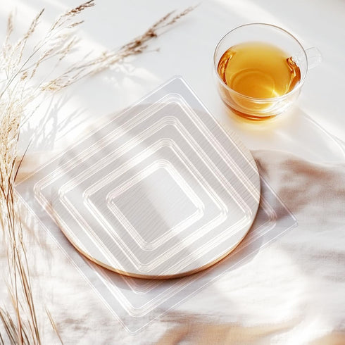 Set 9.8x9.8 5 INFUNLY Square Acrylic Router Template Clear Router Inlay Template Sizes Woodworking Router Template