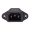 uxcell Panel Mount Plug Adapter, AC 250V 10A C14 3-Pins IEC Inlet Module Plug Power Connector, Pack of 10