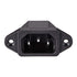 uxcell Panel Mount Plug Adapter, AC 250V 10A C14 3-Pins IEC Inlet Module Plug Power Connector, Pack of 10