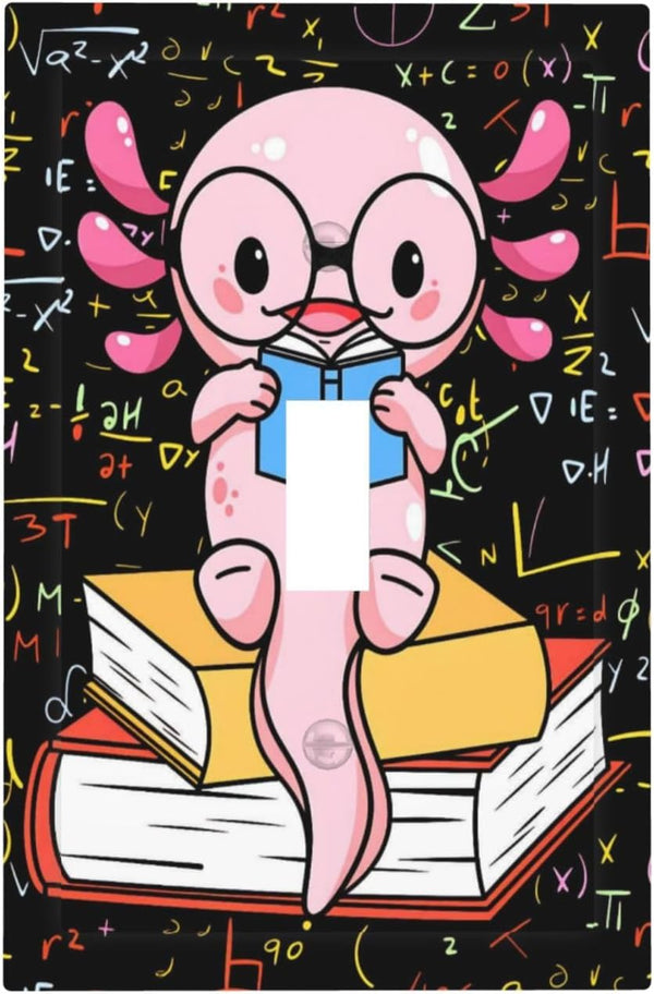 Sturin Axolotl Reading Wall Plate Light Switch Cover 1 Gang Single Toggle Toggle