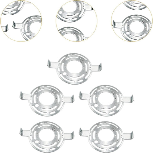 KiBcsLic 5x 125 mm Light Fixture Mounting Bracket Ceiling Light Plate, Steel Crossbar Plate Round for Close to Ceiling