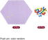PATIKIL Hexagon Felt Board Tiles 4 Pack Self Adhesive Moon Wall Pin Bulletin Board for Home Office Decor