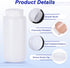 PATIKIL 2 Pcs 1000ml Reagent Bottles, PE Wide Mouth Round Graduated Bottles with Screw Cap