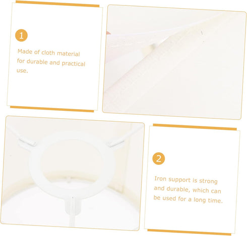 DOITOOL Removable Linen Fabric Light Shade for Table and Floor Lamps - Easy Installation in Gentle Light