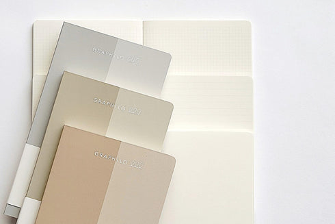 KOBEHA Graphilo Style Notebook for Fountain Pen - 8.27 x 4.72, 94 Sheets (188 Pages), 7mm Ruled 29-Line, Light-Cream