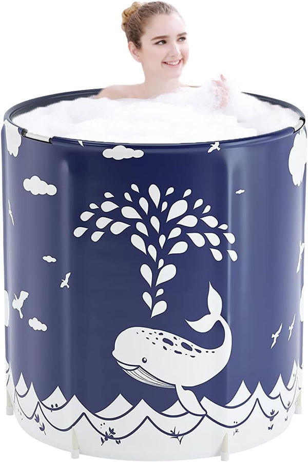 PLKO Foldable Bathtub Portable Soaking Bath Tub,Portable tub for adults,Collapsible Soaking Bath