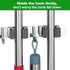 voze 5 Racks and 4 Hooks Mop and Broom Holder Wall Mount, Heavy Duty Storage Tool Racks for Kitchen and Garage