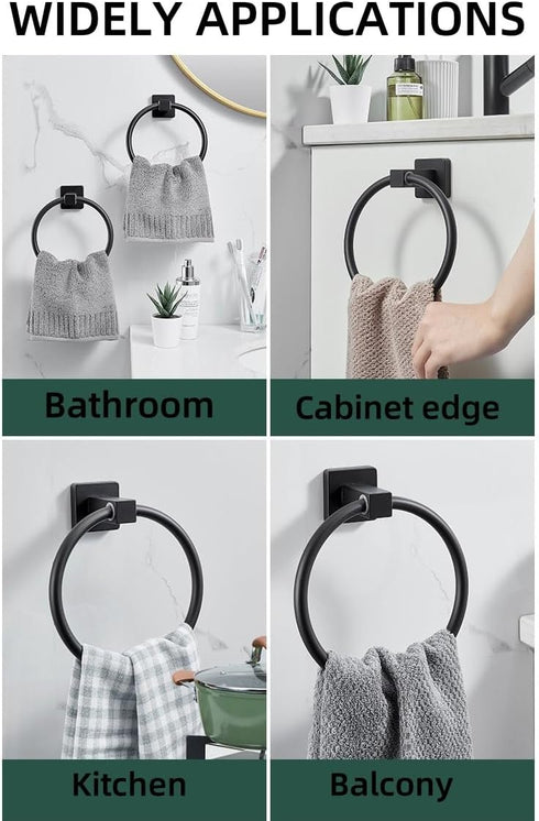 Towel Ring, Stainless Steel Hand Towel Holder,Modern Round Wall Hand Bathroom Washcloth Holder for Bathroom