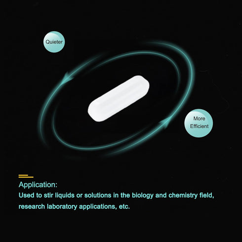 MECCANIXITY Magnetic Stirrer Mixer Stir Bar Rod 5/10/15/20/25mm PTFE Coating Magnet White for Laboratory, 5Pcs