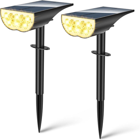 BAXIA TECHNOLOGY Solar Spotlights Outdoor Waterproof, 3 Lighting Modes Spot Lights, Dusk