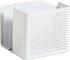 U Brands Modern Perforated Metal Sorter Cup, Desktop Organizer, White, 4.41 x 3.94 x 4.29 Inches