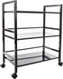 be current 3-Tier Cart,3-Shelf Utility Cart with Wheels Kitchen Island Trolley Serving Storage Shelf,Metal Rolling