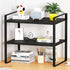 Desktop Organizer Shelf, SIDIANBAN Adjustable Office Storage Rack for Computer Desk Supplies, Black