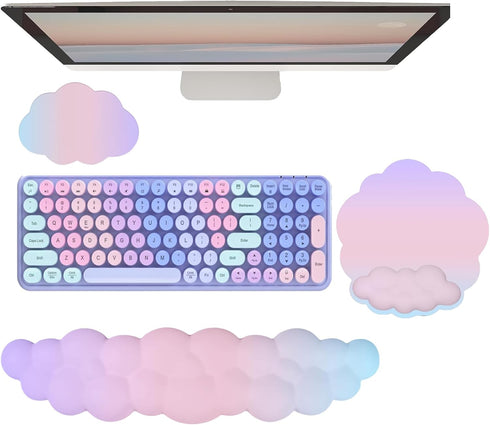 Cloud Keyboard Wrist Rest Mouse Pad with Wrist Rest for Computer Keyboard