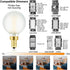 Bulbs,E12 Bulbs,4W 40 Bulb,400lm,Warm 2700K,Globe Bulb Bulb Decorative,6Pack. LED Frosted Candelabra Light Edison LED